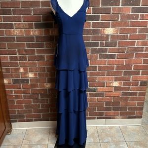 Ever Pretty Elegant Blue Chiffon Dress‎ Size 4